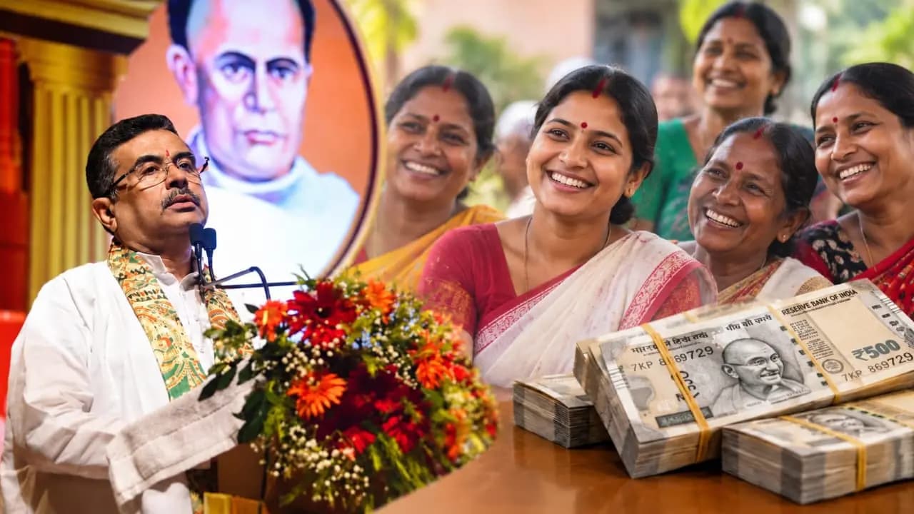 Suvendu Adhikaris announces Women with disabilities will receive Annapurna Yojana 3000  in addition to an allowance of 1500