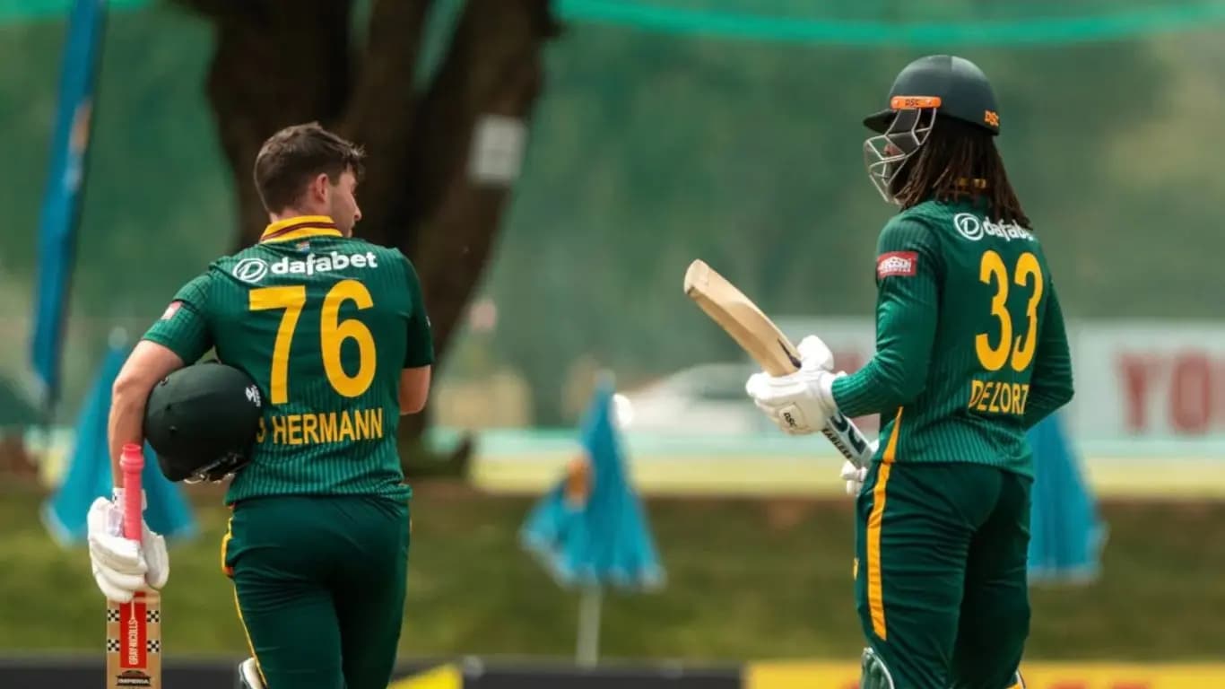 South Africa debutant Jordan Hermann equals world record with stunning 150 against Namibia