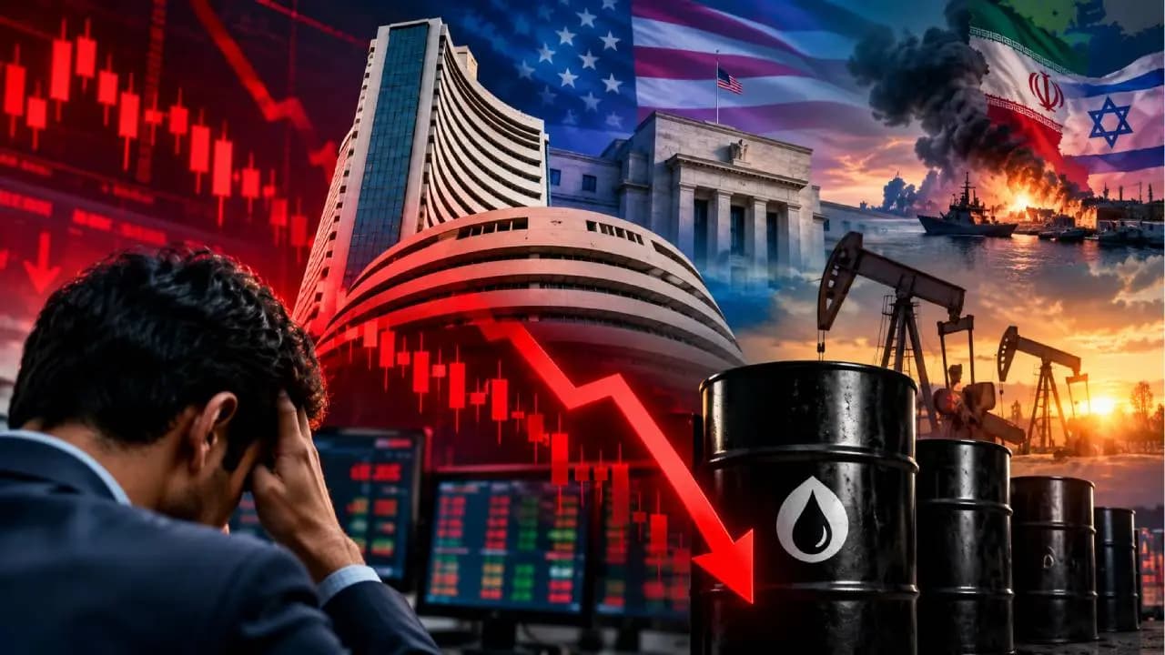 Stock Market Big Crash: Sensex Falls Over 500 Points as Crude price hike 