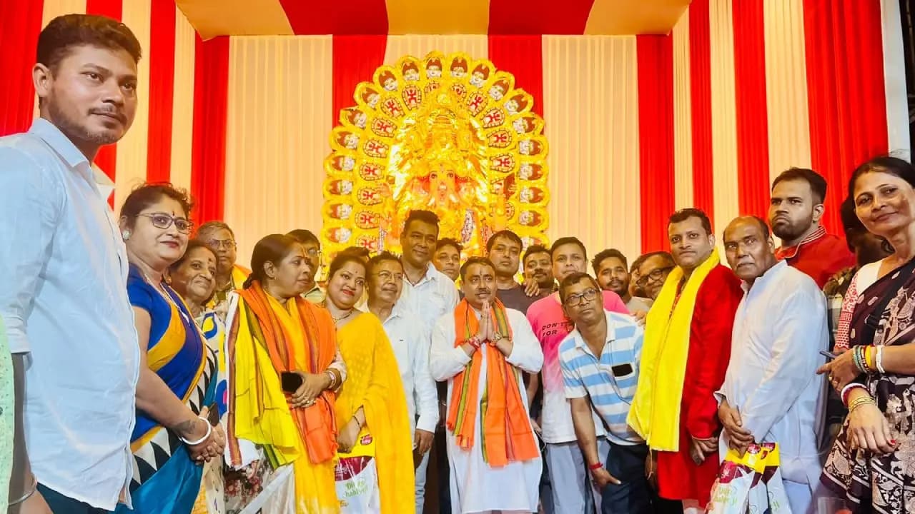 Ganesh Puja celebration in Dum Dum Motijheel