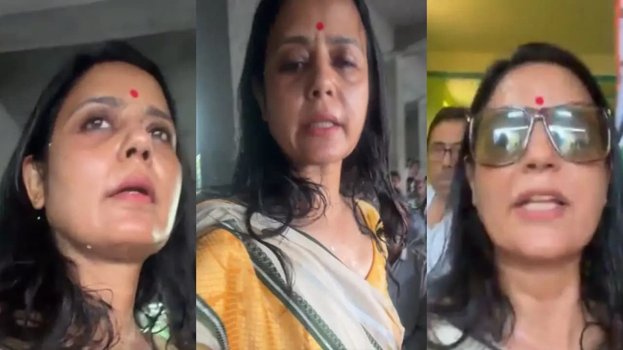 Kalighat TMC MP Mahua Moitra facebook live mp alleged Eggs thrown at her constituency