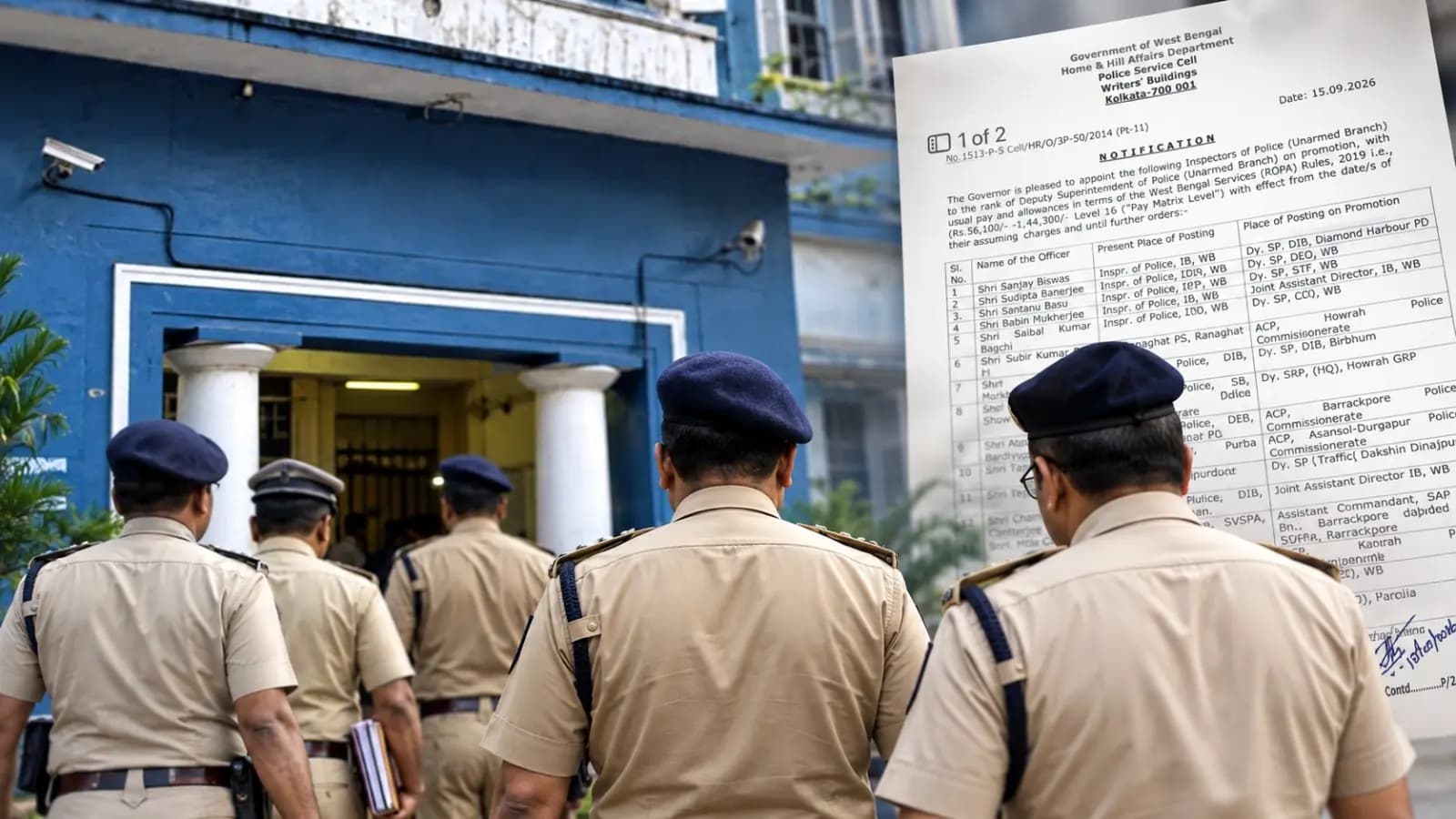 20 West Bengal Police Inspectors Promoted to DSP