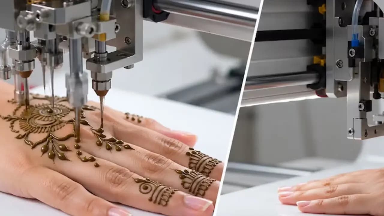 Machine is applying Mehndi! Will mehndi artists profession obsolete? Harsh Goenka raises a crucial question
