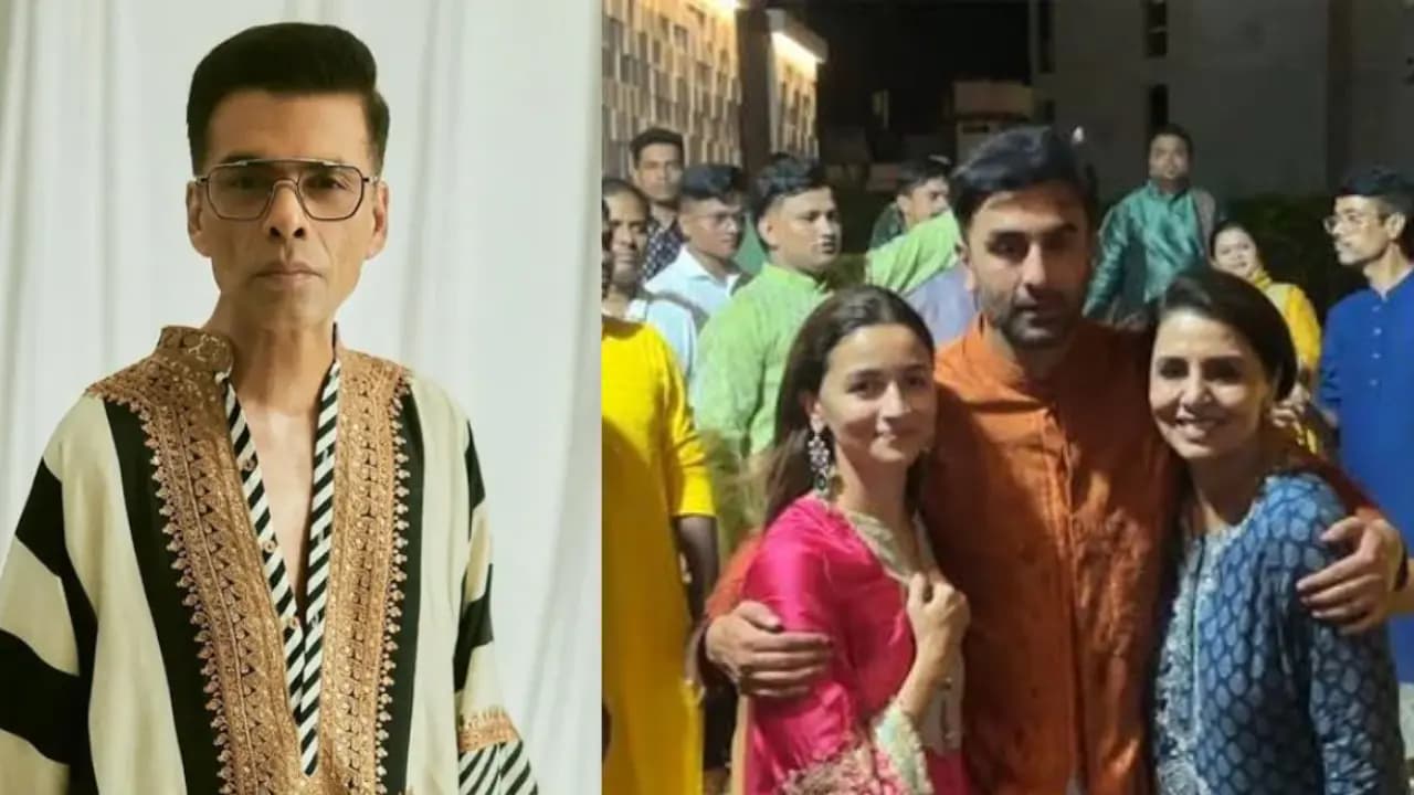 Karan Johar with Prince William Ranbir and Alia at Ganpati Visarjan
