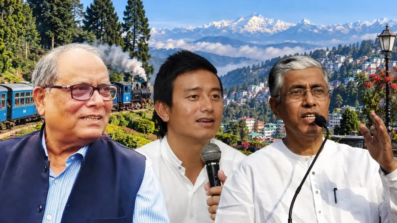Manik Sarkar and Bhaichung Bhutia share the stage at the launch of Ashok Bhattacharyas book
