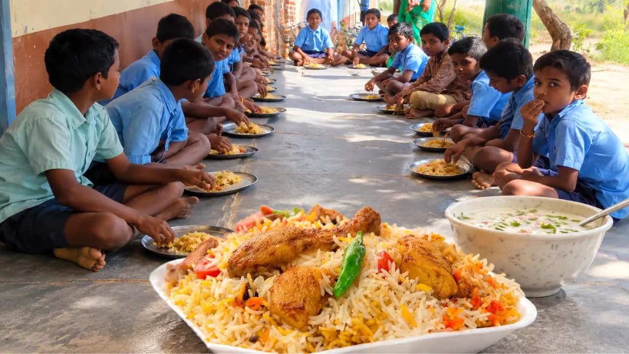 Chicken Biryani In Mid Day Meal: Chicken Biryani Will Be Served In State Government Schools Mid Day Meal? Tamil Nadu CM Vijay New Wish For School Students