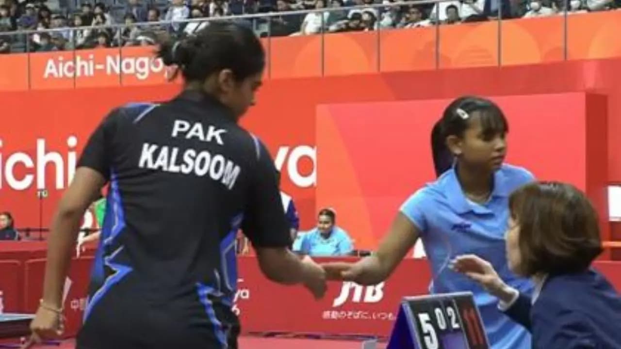 Indian and Pakistan Table Tennis players shook hands after each match in Asian Games 2026