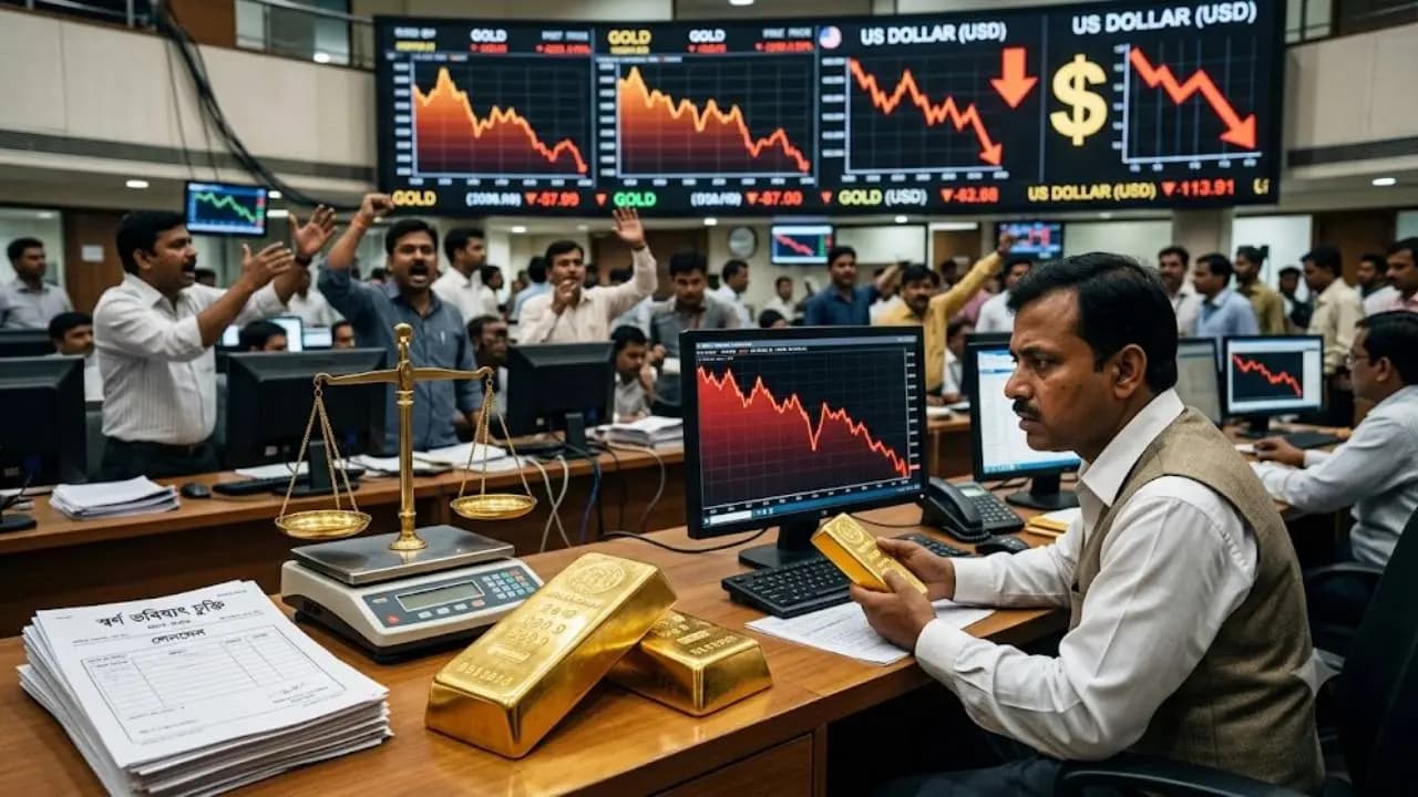 Gold Price Falls: Strong Dollar, Hawkish Fed Signals Hit MCX Gold Prices
