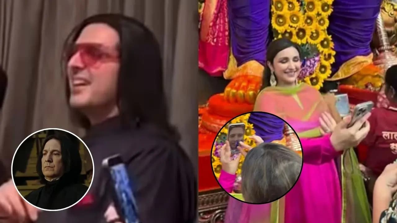 Zayed Khan new look reminds netizens of Harry potters professor shape parineeti chopra calls Raghav Chadha during lalbaugcha Raja visit