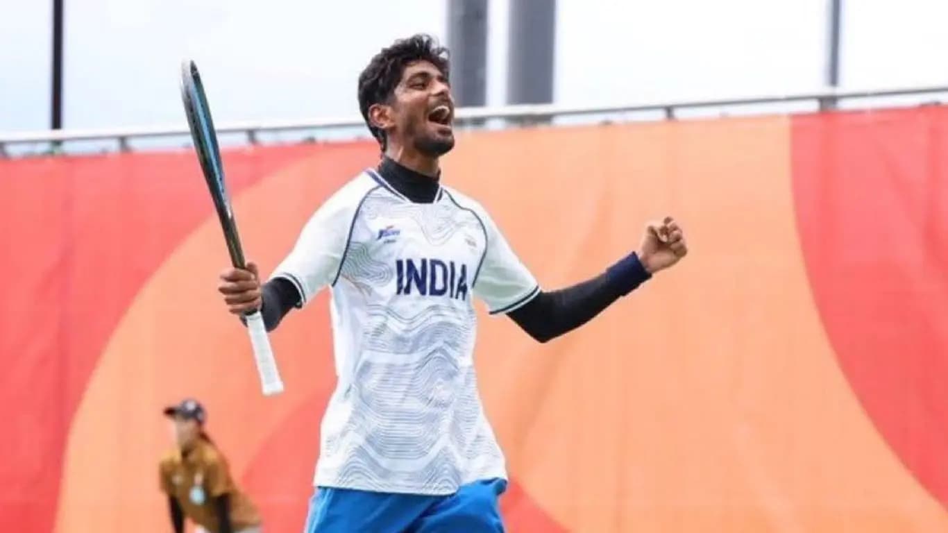 A historic moment for India as Madhya Pradeshs Jay Meena wins the countrys first ever Soft Tennis medal at the Asian Games 2026