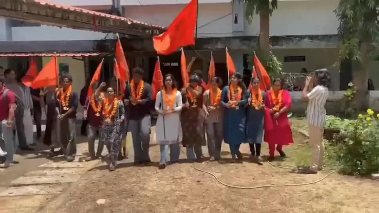 Left stronghold crumbles in Kerala: ABVP wins all seats in the student union election at Tripunithura College
