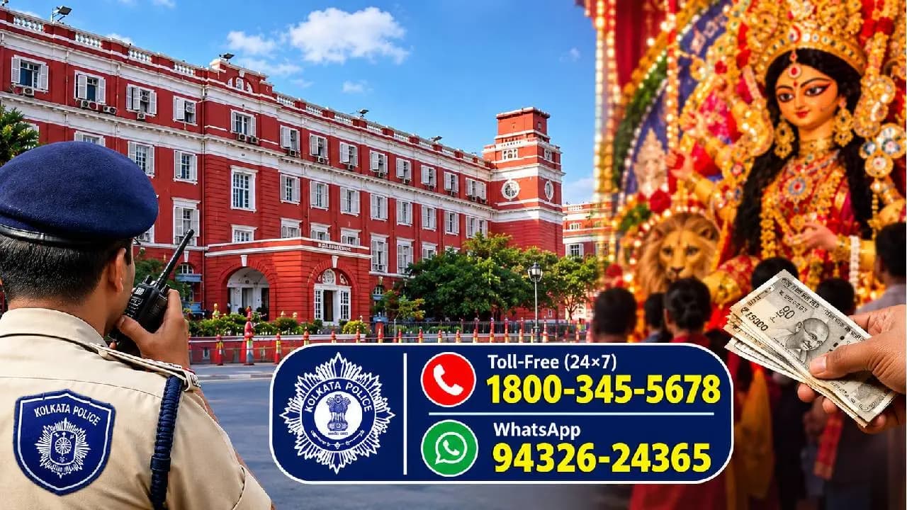 Kolkata Police Warns Against Forced Puja Donations Ahead of Durga Puja and Shares Helpline Number for Complaints