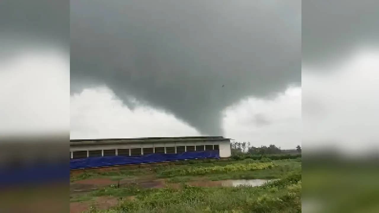Jhargram Hit by Tornado-Like Vortex Amid Heavy Rain Across West Bengal