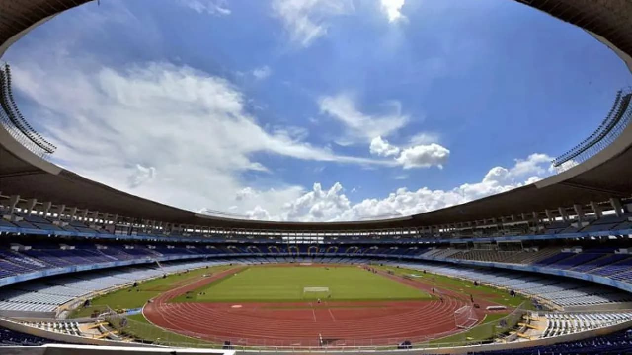 Yuba Bharati Krirangan gets a stunning makeover as Kolkata gears up to welcome football giants Brazil and Uruguay