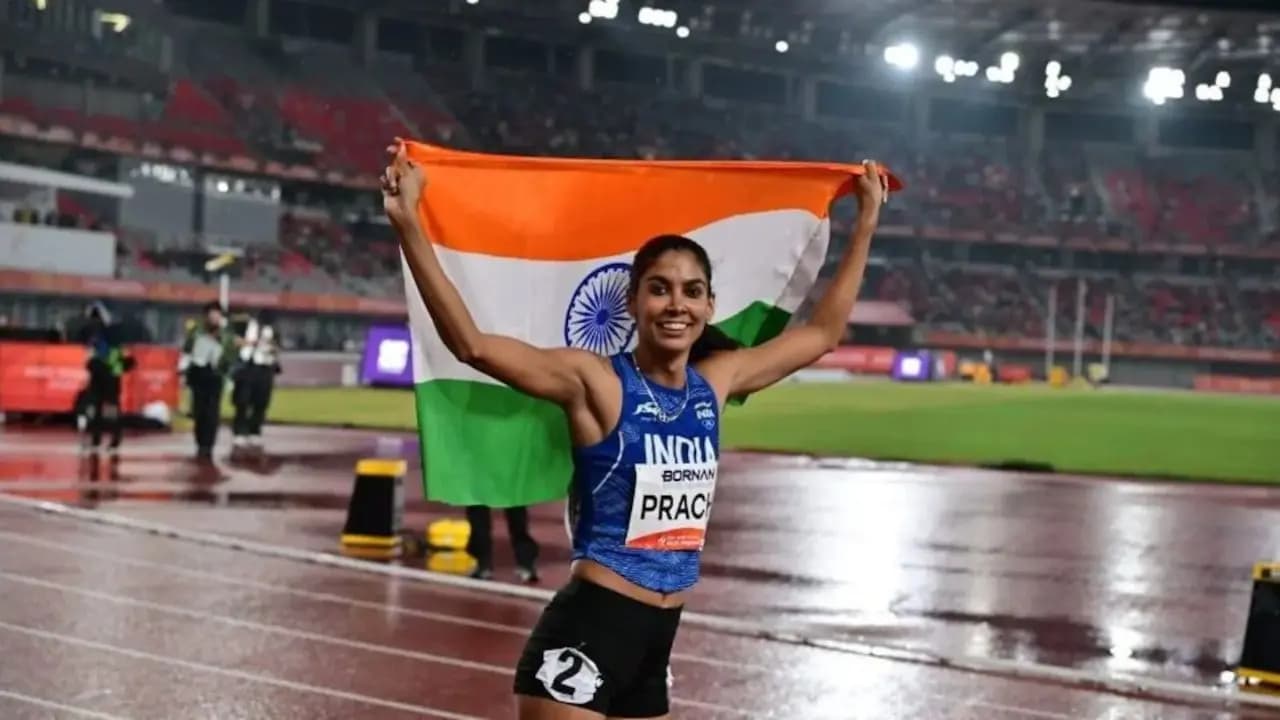 Indias Prachi Choudhary won her maiden individual Asian Games medal in the womens 400m final