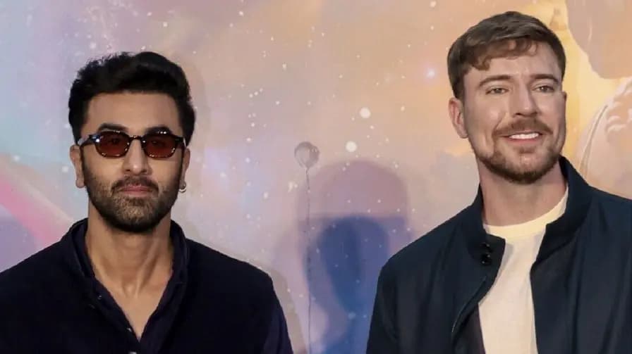American YouTuber MrBeast Chants Jai Shree Ram With Ranbir Kapoor in Mumbai