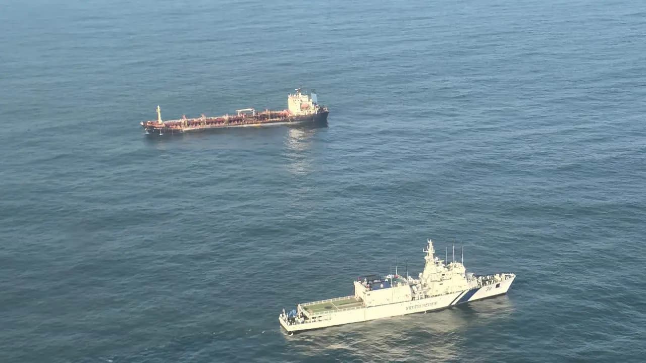 Indian Coast Guard Rescues Stranded Foreign Tanker Carrying 9,000 Tons of Palm Oil Off Paradip Coast