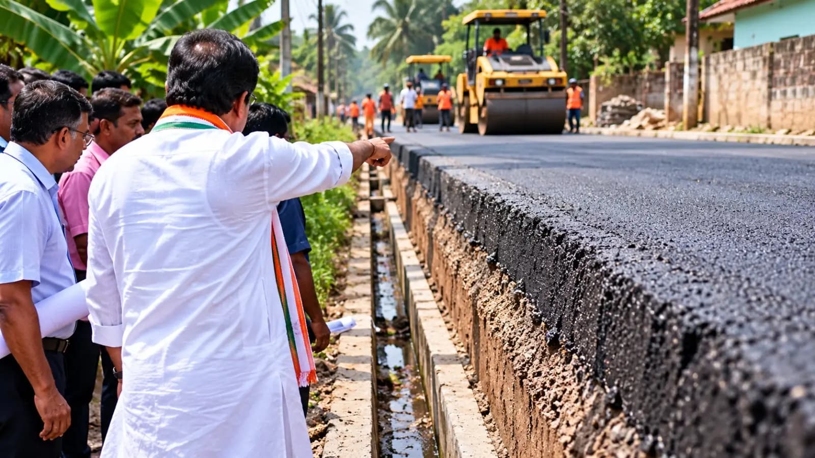 MLA Subir Nag Gets Angry After Noticing Damaged Road In Chinsurah