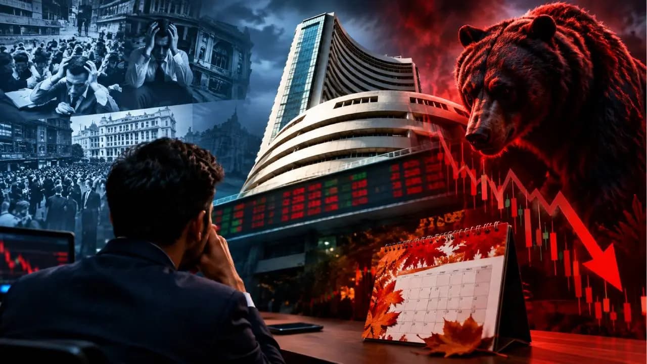 October Stock Market Crashes: Black Monday to 2008 Crisis and Nifty Sensex Performance