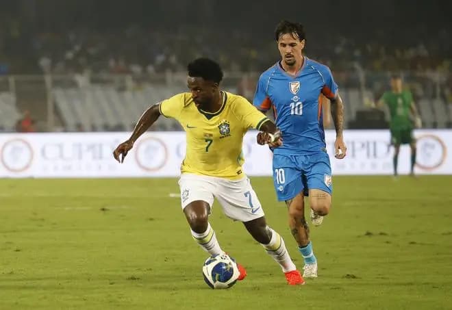 Brazil beat India by four goals in International FIFA Friendly in Kolkata 