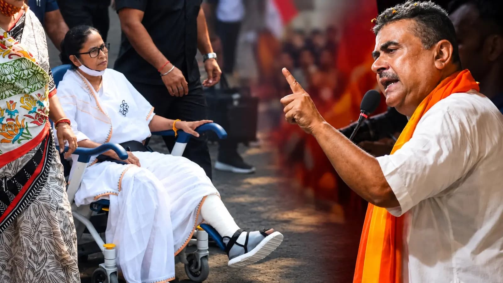 Suvendu issues a stern warning to Mamata regarding her broken leg advised her not to stir things up too much