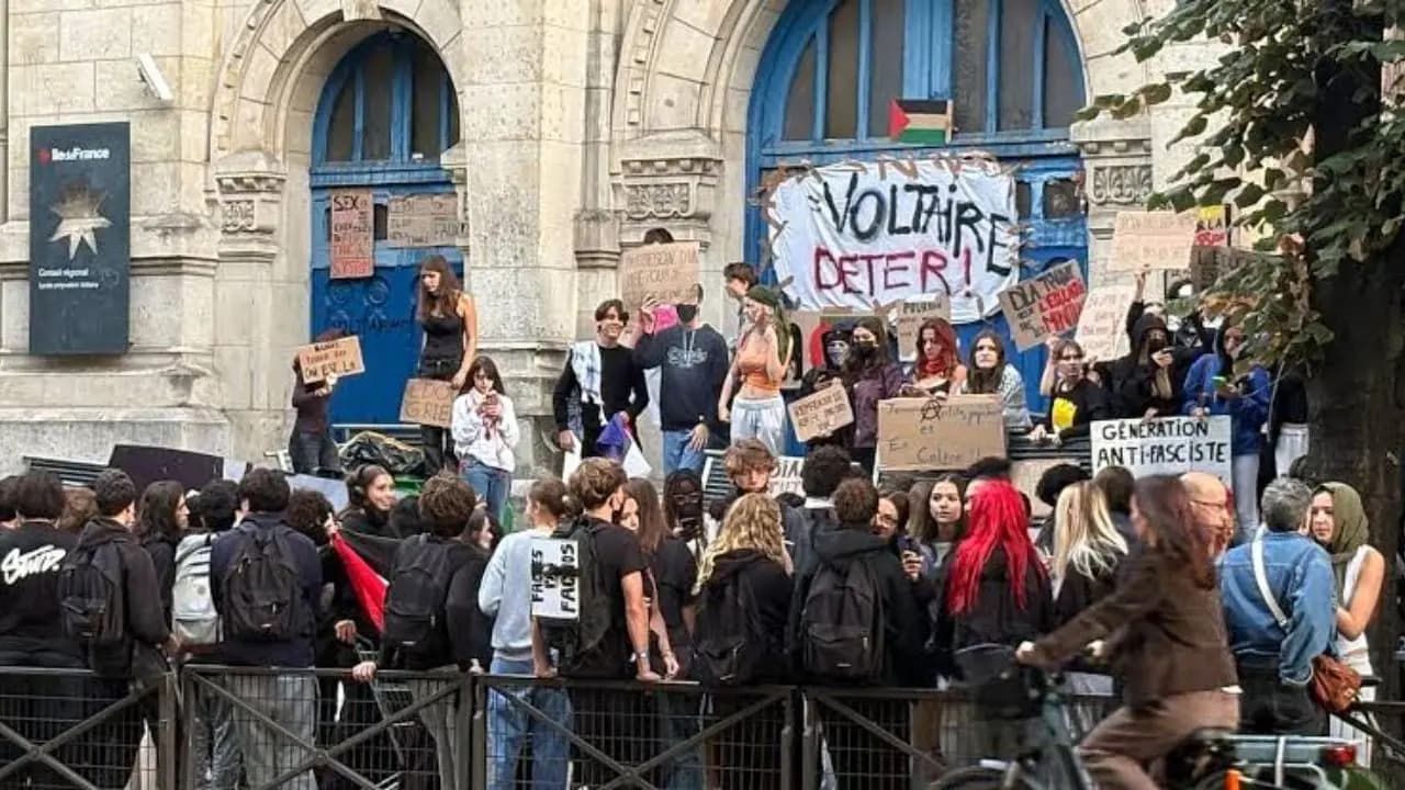 France Protest Tragic Incident: 15 year old French Student Loses Hand to Police Grenade as High School Protests Turn Violent