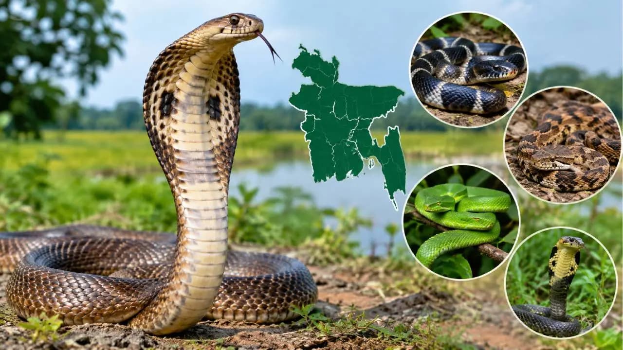 Bangladesh has 89 snake species, 27 venomous 