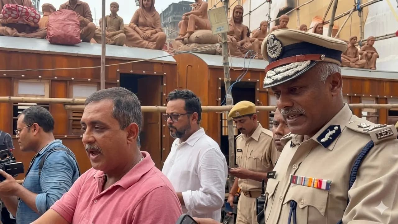Durga Puja 2026: Kolkata CP Ajay Nanda and other police officials visited several big Puja pandals to inspection the arrangements
