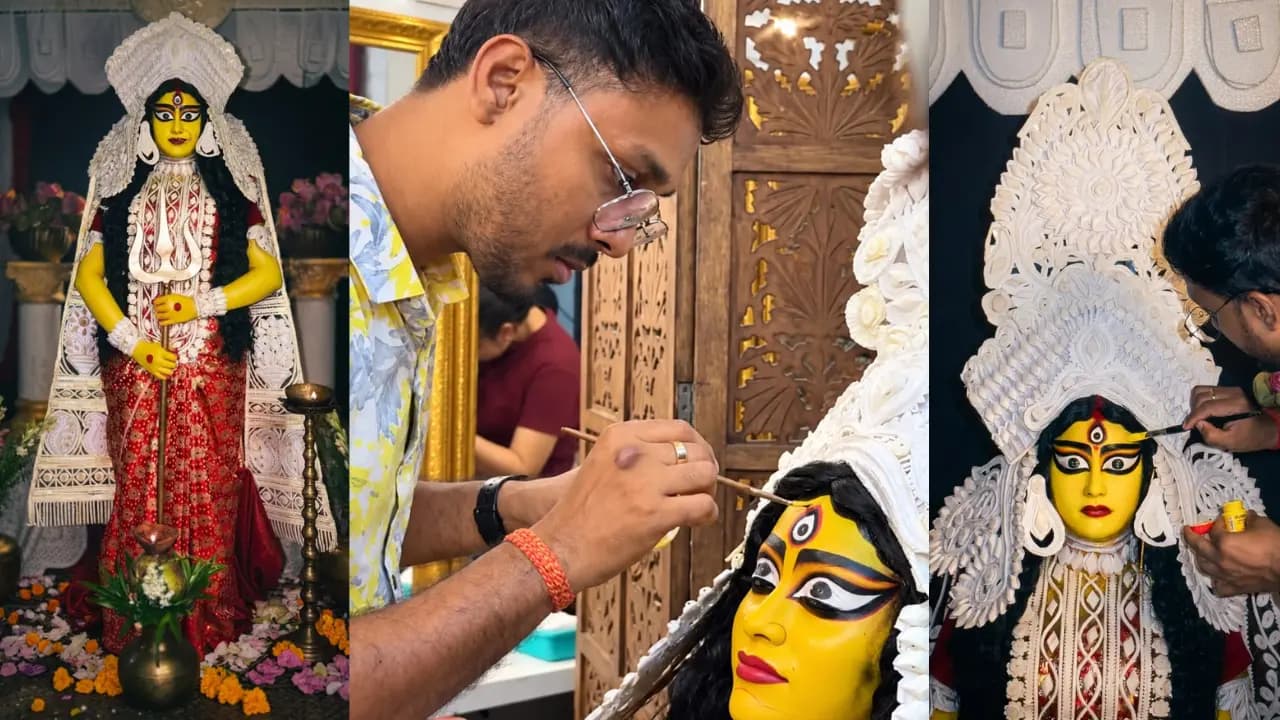  Pankaj Biswas transforms model Arohi into the GoddessDurga