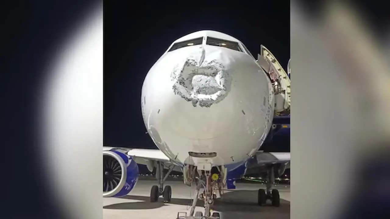 Narrowly Escaping Major Accident: Lightning strikes Lucknow bound IndiGo flight mid-air nose section damaged