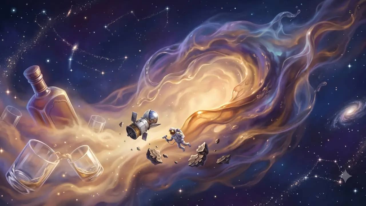 Clouds filled with thousands of liters of alcohol are floating in the cosmos