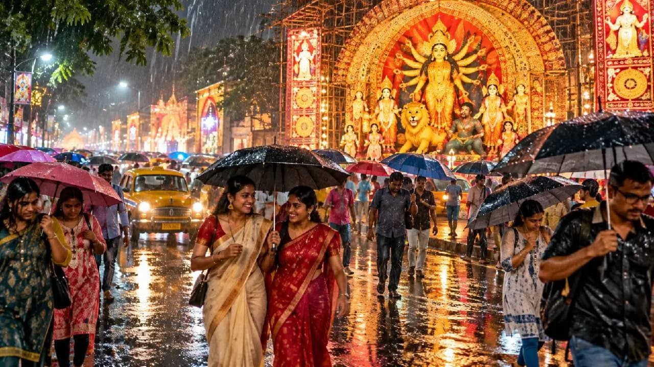 Durga Puja Weather: Rain Alert from Saptami IMD Forecast for Kolkata on Puja 2026