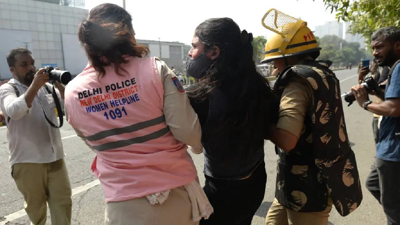 Delhi Police Detain Brinda Karat and Vijayan Manish Sisodia Also detained in Chandigarh Ahead of Jantar Mantar Protest