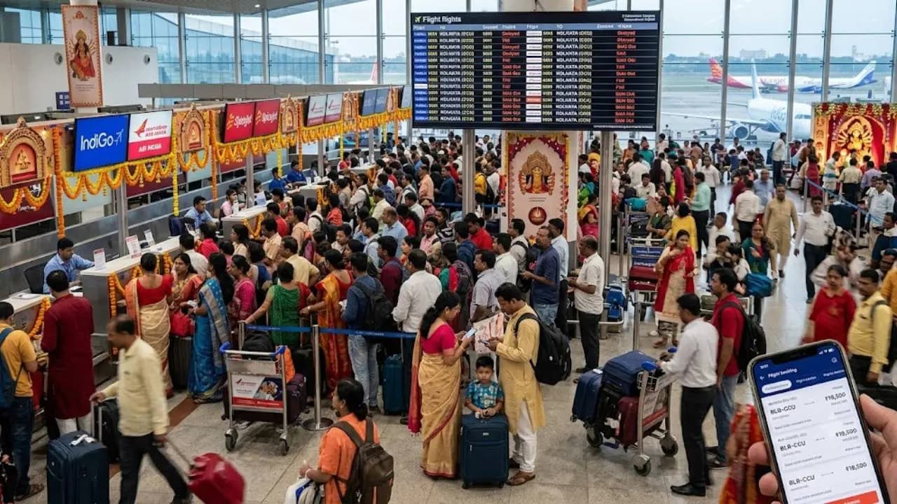 Durga Puja 2026: Festive Season Airfares Surge, Mumbai Kolkata Tickets Cost 51 percent More