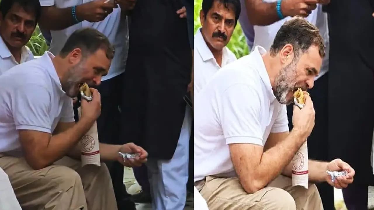 Roll Rahul Gandhi and kolkata Congress MP ate ROLL during political protest now know Kathi Roll and Kolkata relation