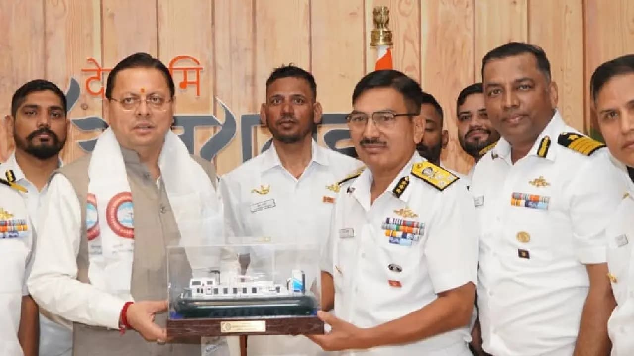 Uttarakhand CM Felicitates Indian Coast Guard Mountaineers After Conquering Mount Mukut