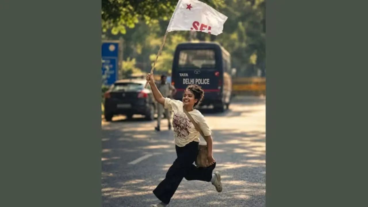 SFI worker Puzhakkal Pavithra: A viral photo featuring a student with SFI flag know who is Puzhakkal Pavithra  