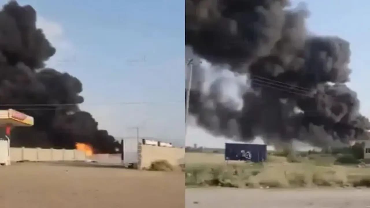 Saudi Attack on Yemens Sanaa: Saudi led Coalition Air Strike on Yemens Sanaa Oil Site 