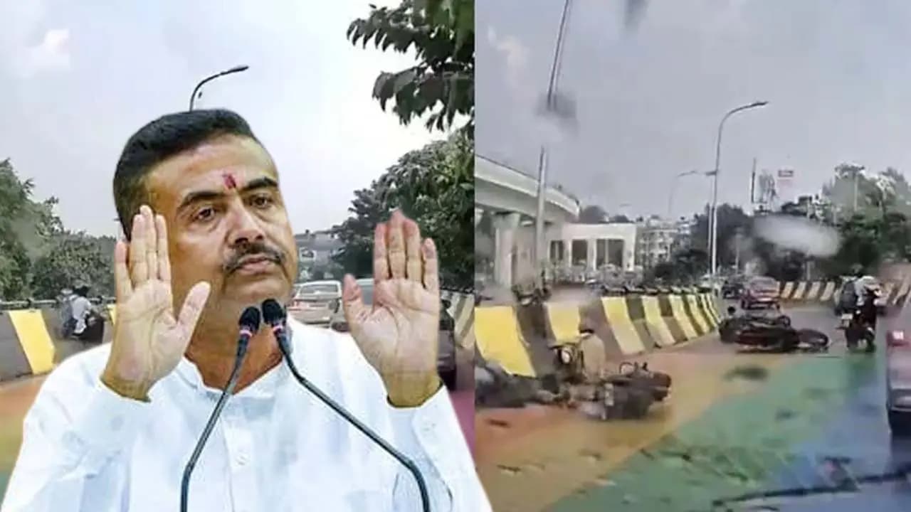 Suvendu On Flyover Accidents: A series of accidents on the colorfully illuminated Chingrighata flyover what did the CM say about the viral video 