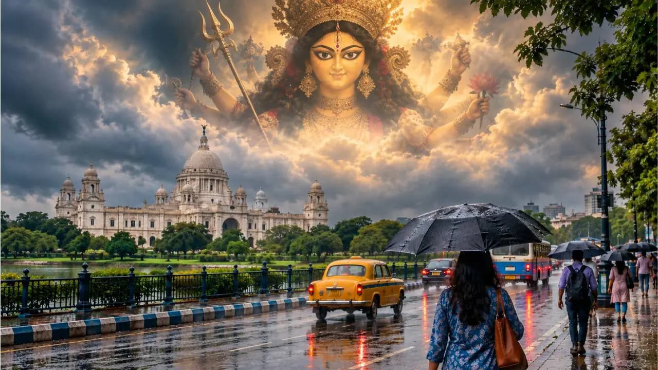 Durga Puja Weather Update: Rain Forecast for Kolkata as Cloudy Skies Persist in October 15