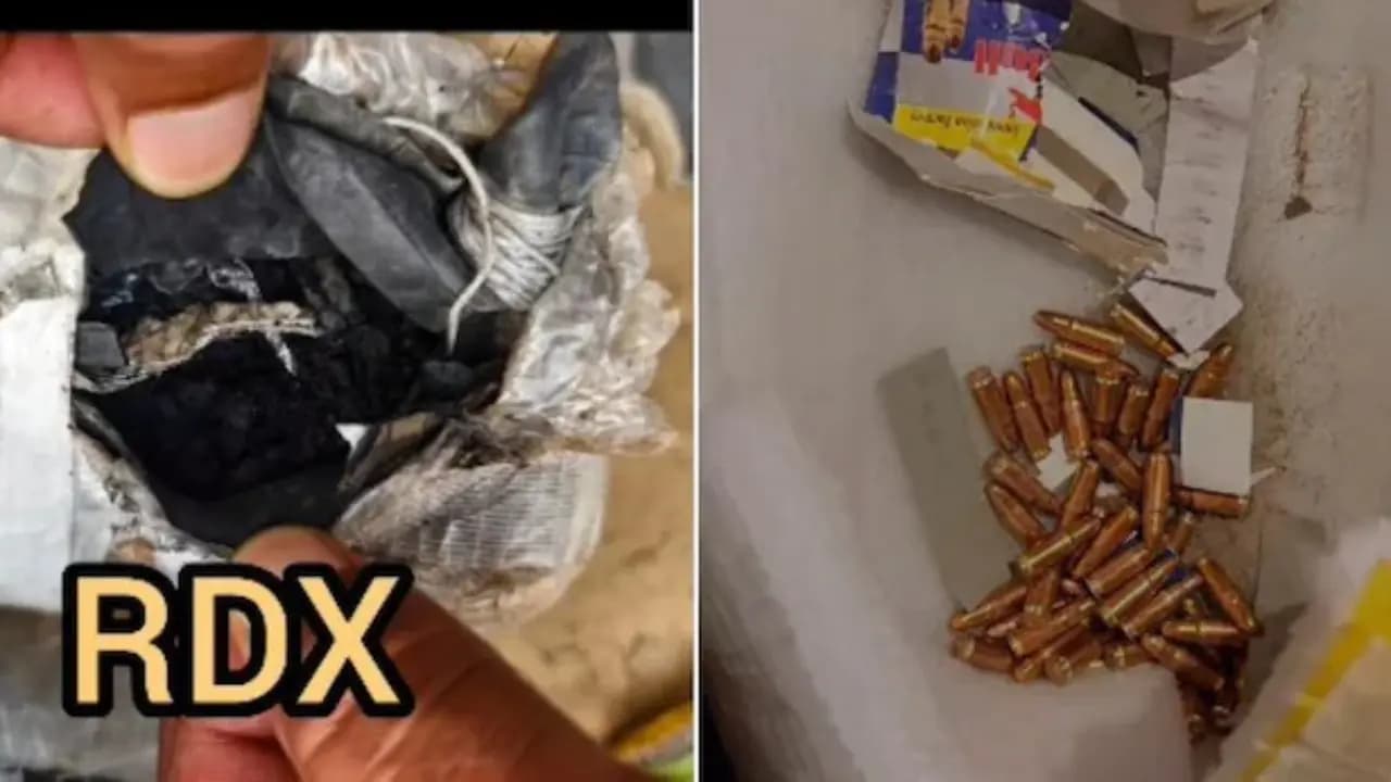 RDX bullets and guns dropped by Pakistani Drone near border area of Rajasthan