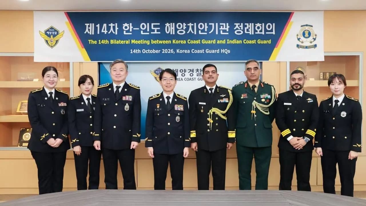 India and South Korea Hold High-Level Coast Guard Meeting in Incheon
