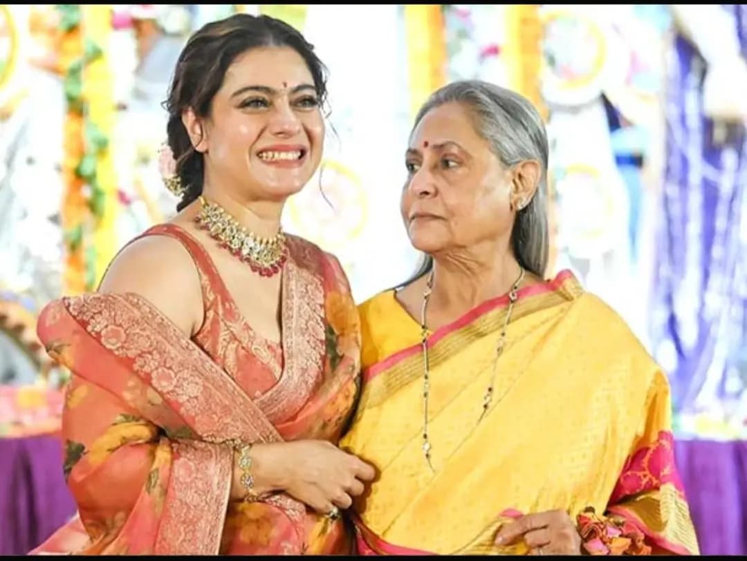 Jaya Bachchan visits North Bombay Durga Puja kajol hugs her