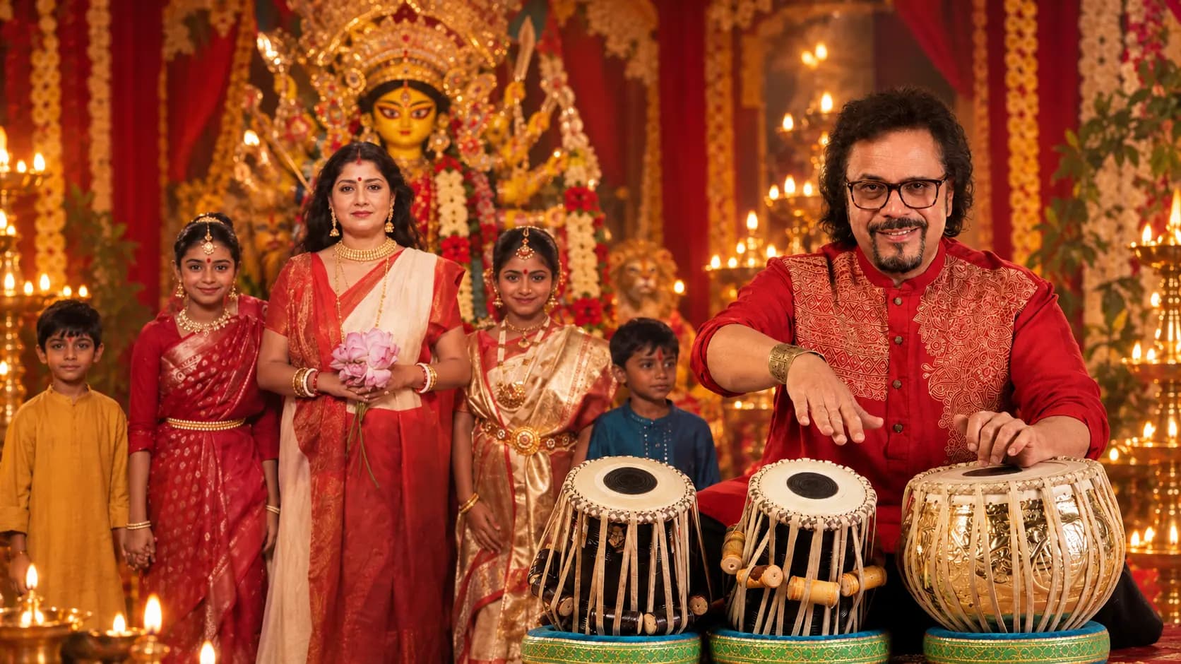 Bickram Ghosh Jaya Seal Ghosh Durga Puja Song Tumi Ma: Perfect Artistic Combination of Devotion Strength Power and Positivity Through Tabla Dance