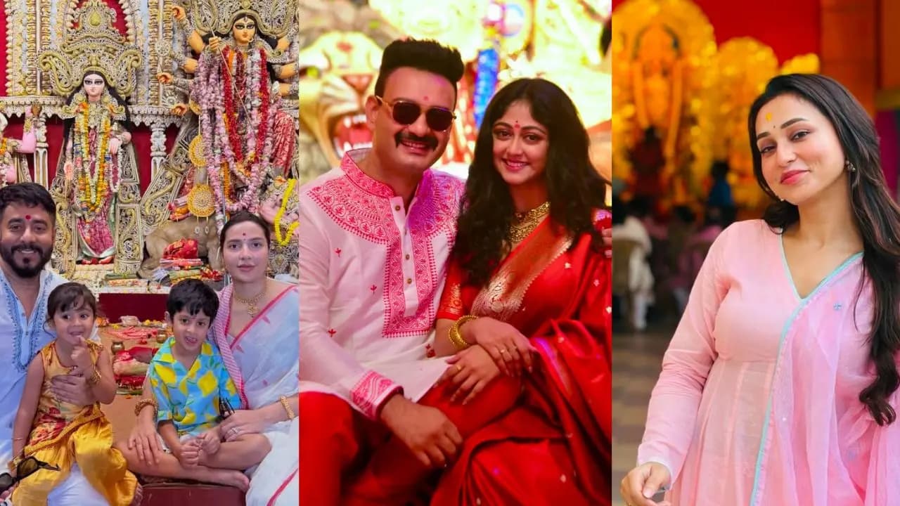 Durga Puja 2026: From mimi chakraborty to subhashree Ganguly saheb Bhattacharjee susmita dey how tollywood celeb enjoyed their Ashtami 