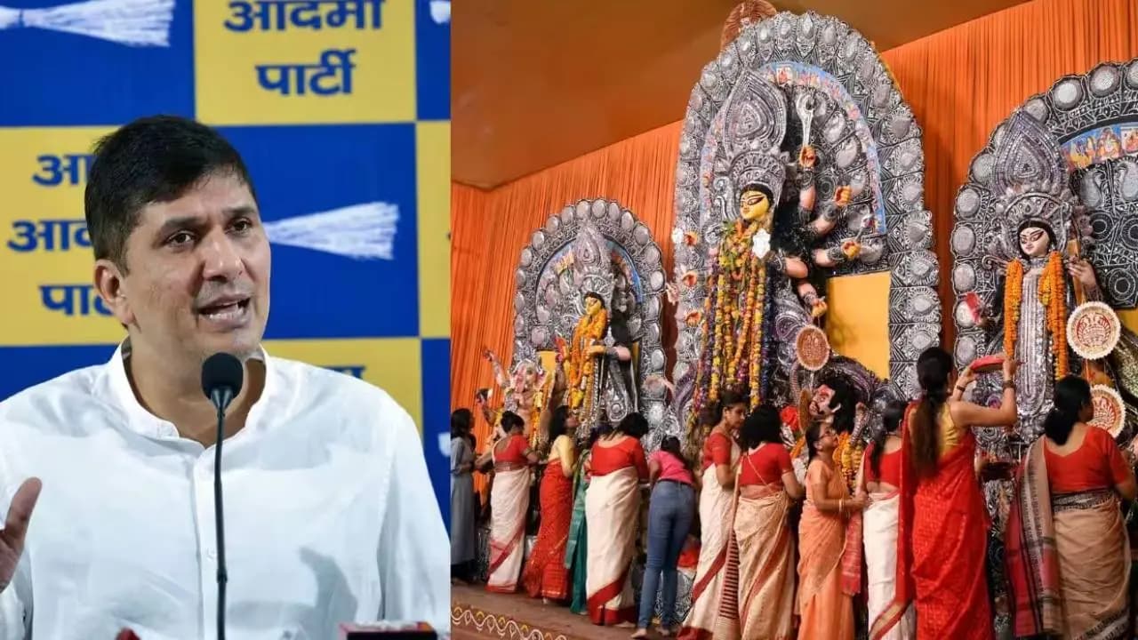 AAP alleges anti-Bengali bias by Delhi Police claims Puja celebrations in CR Park were halted in the middle of the night