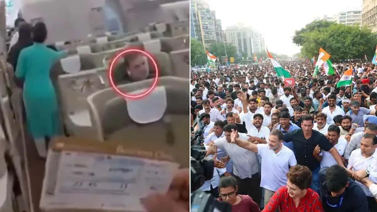Rahul Gandhi spotted in an airplane seat the BJP sharing the image claims the Leader of the Opposition is off to Vietnam despite being exhausted how did the Congress respond 
