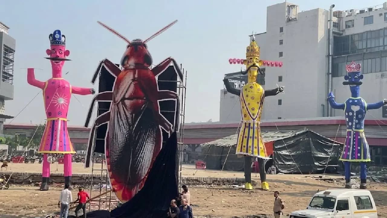 30-foot cockroach effigy in Delhi to be burnt alongside Ravana on Dussehra amid CJP protests
