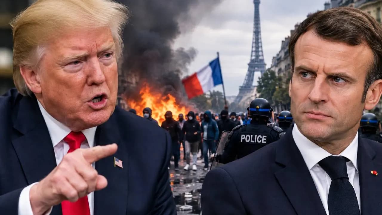 Trump slams Macron