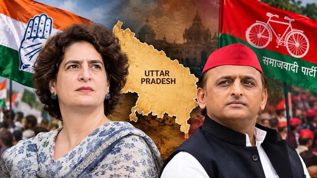 Stage set for a Congress SP standoff: The Congress is eyeing 125 seats in Uttar Pradesh will Akhilesh Yadav agree Priyanka Gandhi is involved in the discussions 